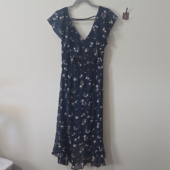 Floral Navy Dress By Apricot - Picture 8 of 8